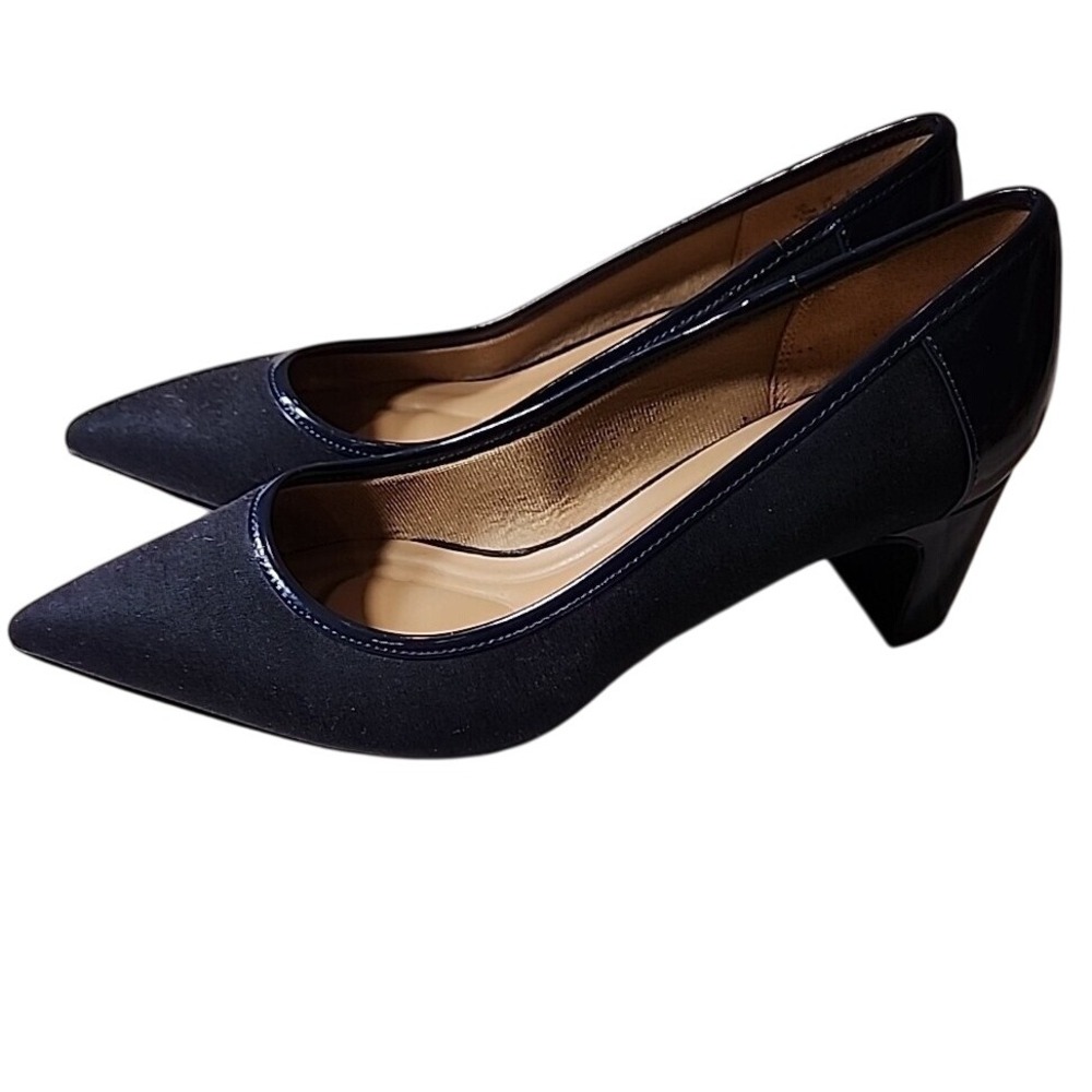 ABELLA Shoes Womens‎ Size 9.5 Alice Black Comfort Pumps 2.5" Heels BLACK